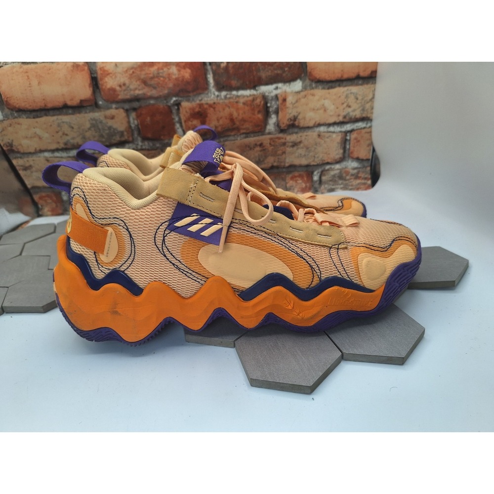 Adidas 3SSB Basketball Shoes Men's Size 11.5 Orange Purple Lightstrike 2022 Rare - Picture 7 of 9